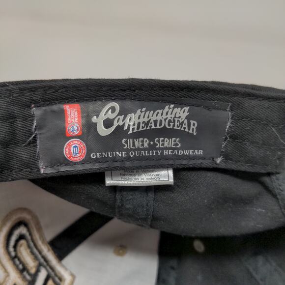 Captivating Silver Series Purdue Boilermakers Slideback Hat Embroidered OSFA - Picture 11 of 12